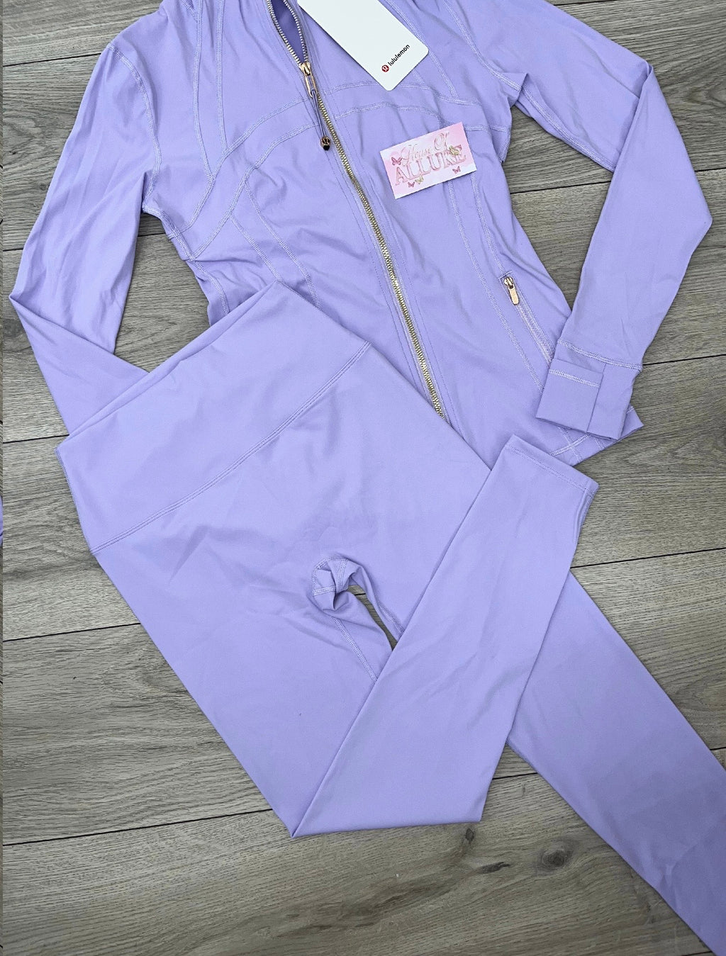 Lilac and Gold LULU Leggings Set (PRE ORDER)