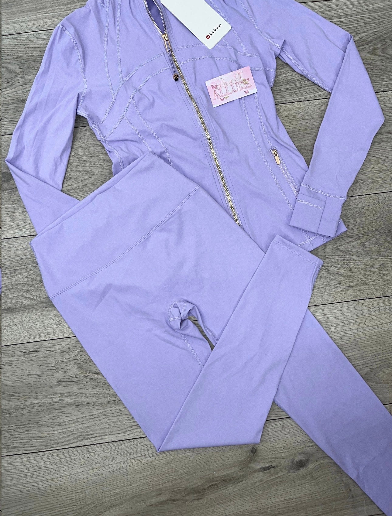 Lilac and Gold LULU Leggings Set (PRE ORDER)