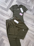 Khaki A Trouser Set (PRE ORDER)