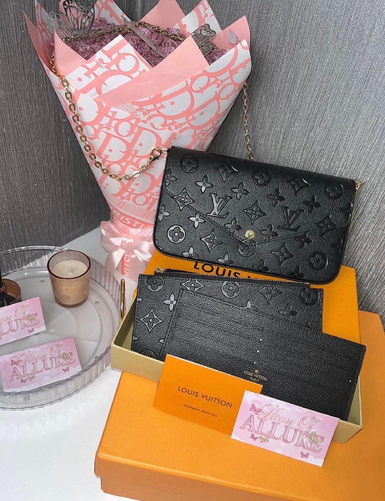 Black 3 piece Pochette Bag (PRE ORDER)