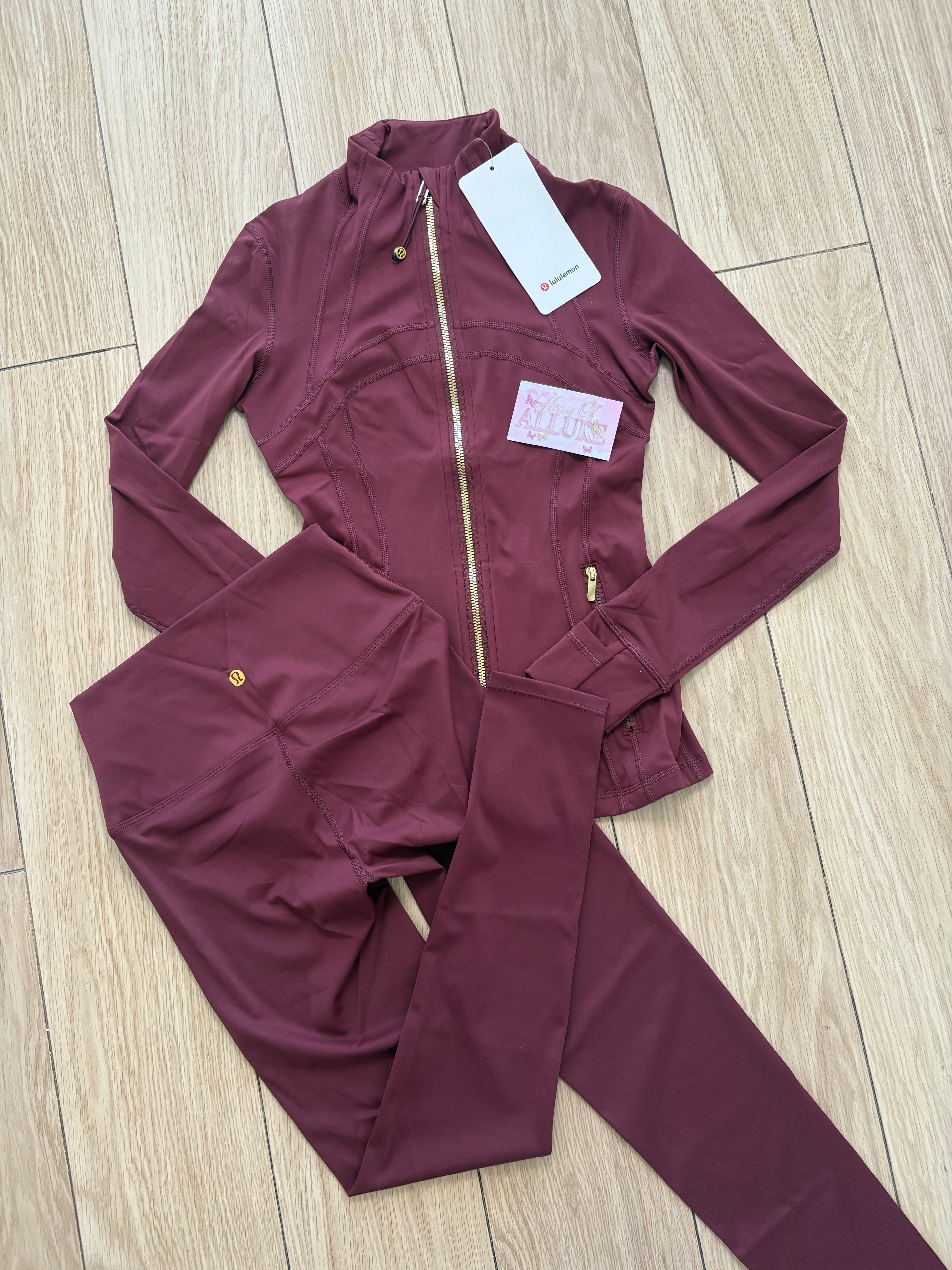 Dark Berry LULU Leggings Set (PRE ORDER)
