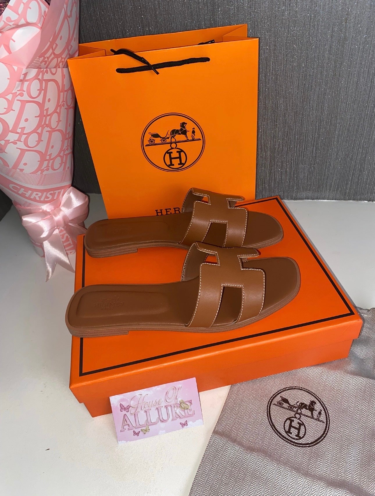 Brown H Slides (PRE ORDER)