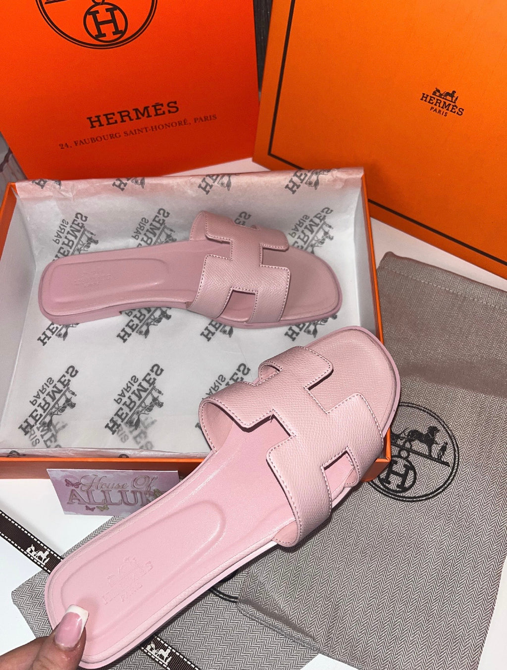 Baby Pink H Slides (PRE ORDER)