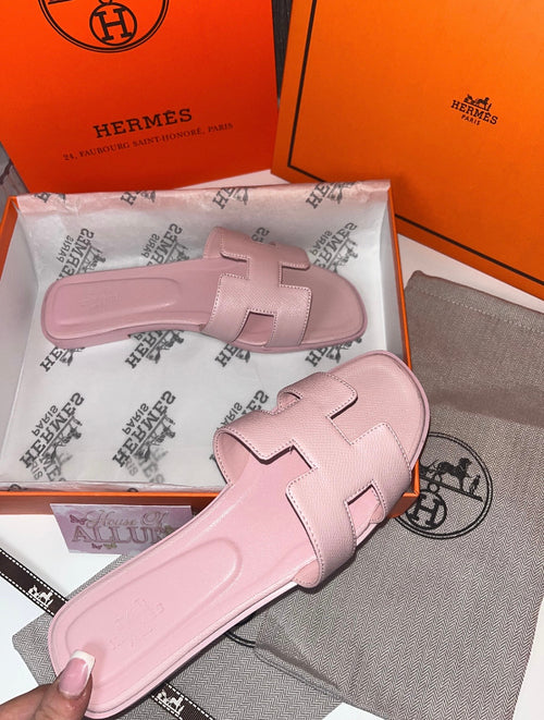 Baby Pink H Slides (PRE ORDER)