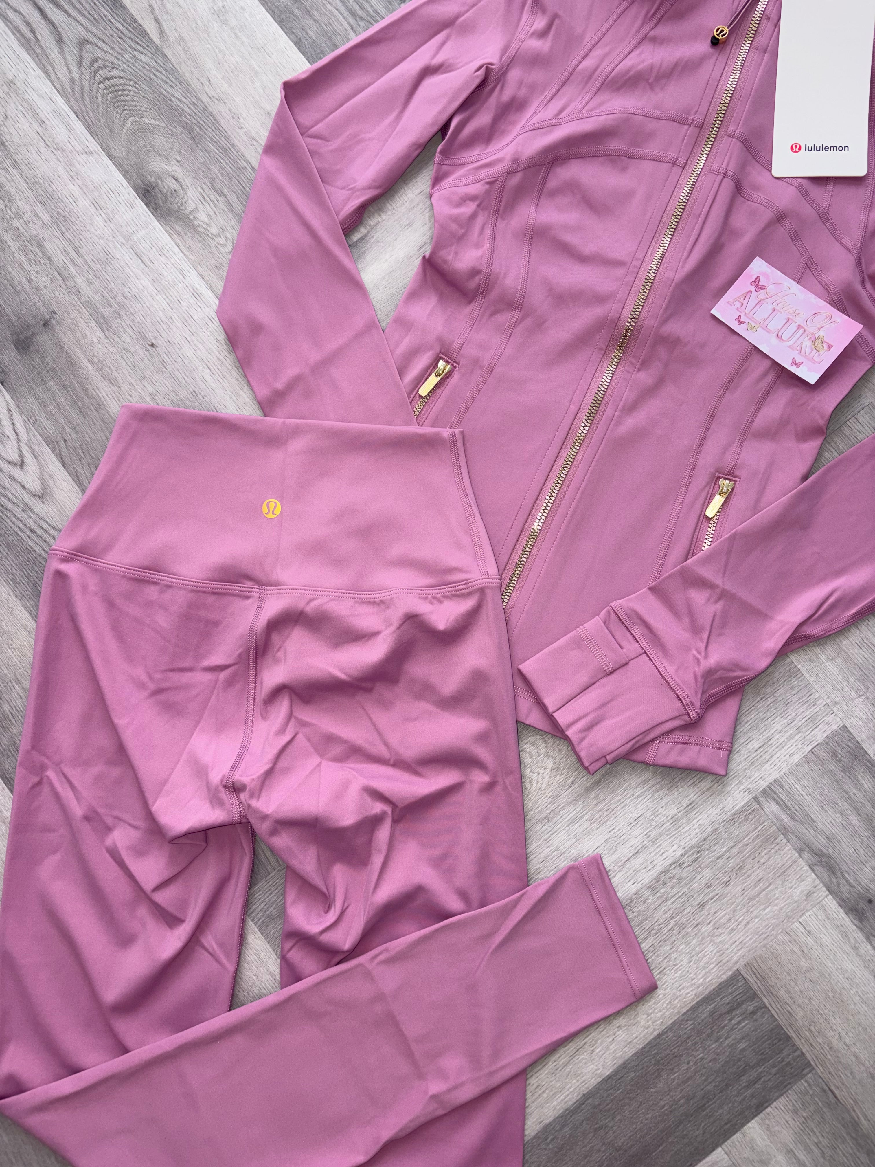 Pink LULU Gold Leggings Set (PRE ORDER)