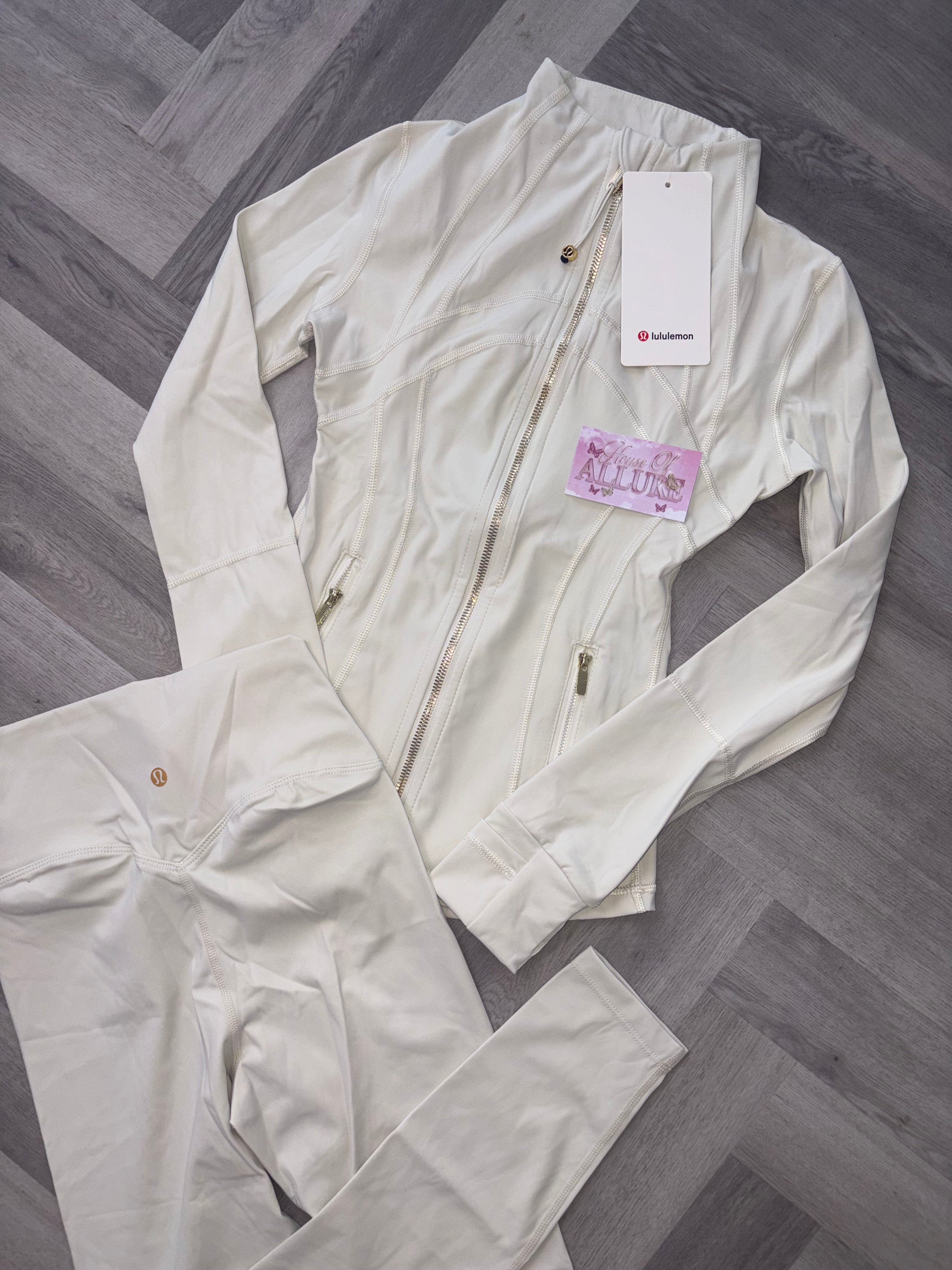 Cream LULU Gold Leggings Set (PRE ORDER)