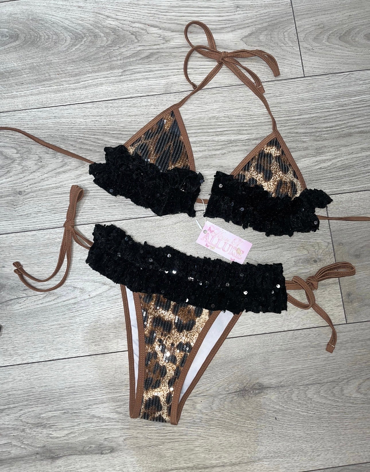 Leopard Print ‘IBIZA’ Sequin Bikini (PRE ORDER)