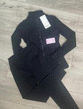 Black Spotty LULU Leggings Set (PRE ORDER)