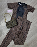 Brown FF Leggings Set (PRE ORDER)