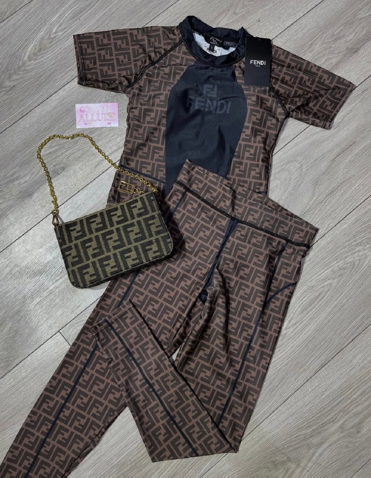 Brown FF Leggings Set (PRE ORDER)