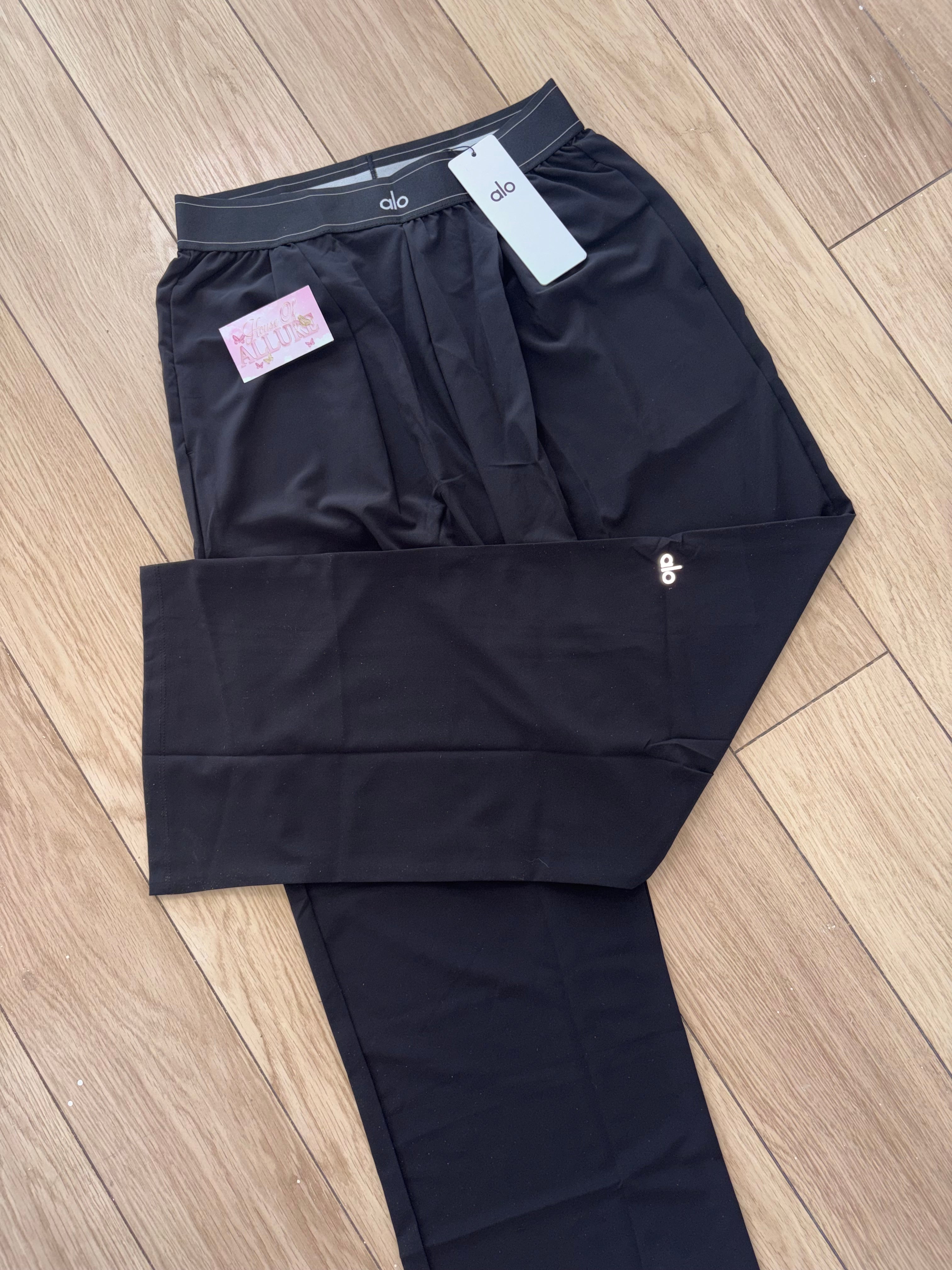 Black A Straight Leg Pants (PRE ORDER)