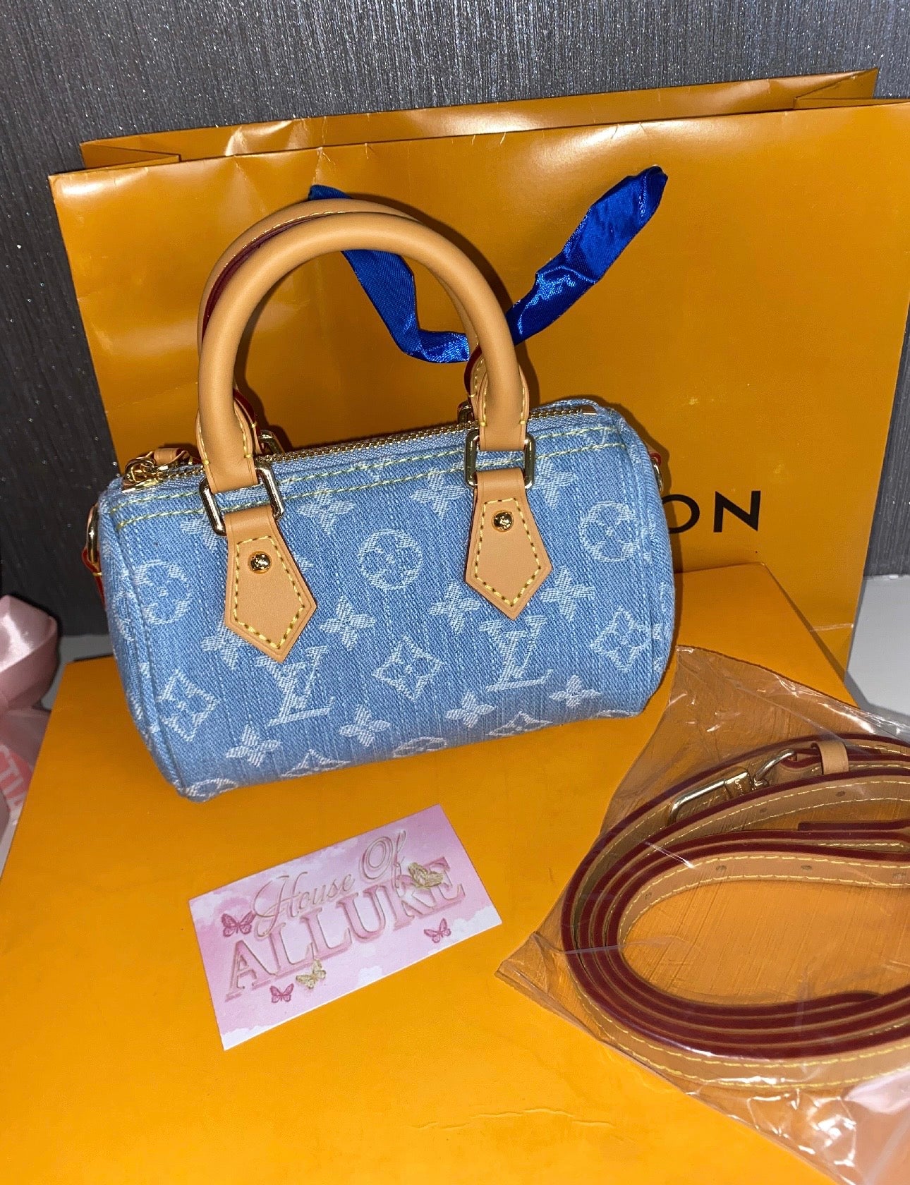 Light Blue Denim Speedy Nano Bag 16cm (PRE ORDER)