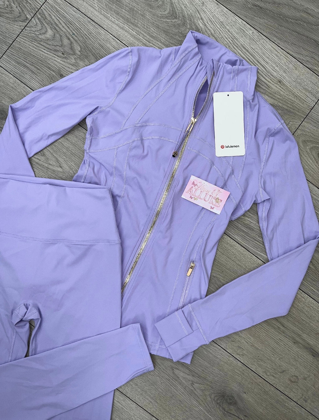 Lilac and Gold LULU Leggings Set (PRE ORDER)