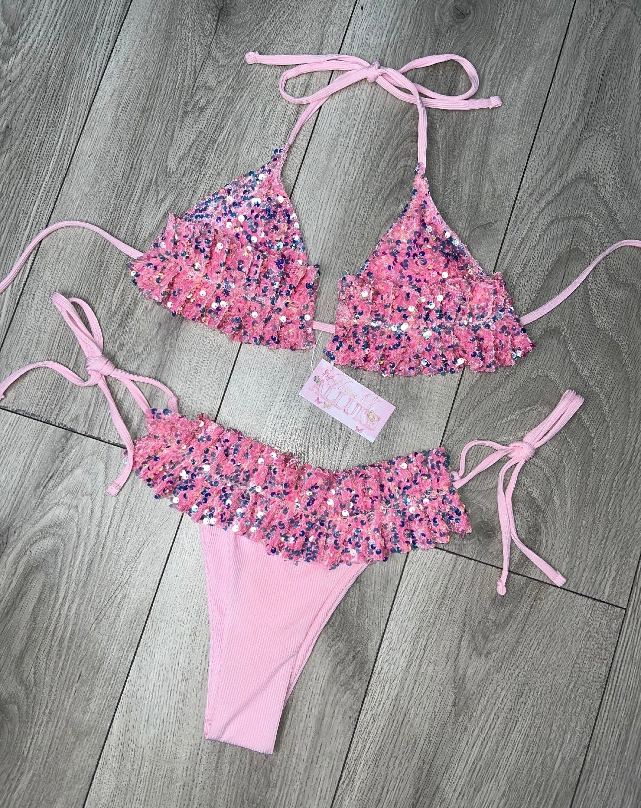 Pink ‘IBIZA’ Sequin Bikini (PRE ORDER)