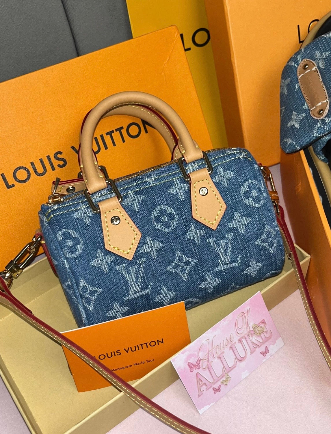 Blue Denim Nano Speedy Bag 16cm (PRE ORDER)