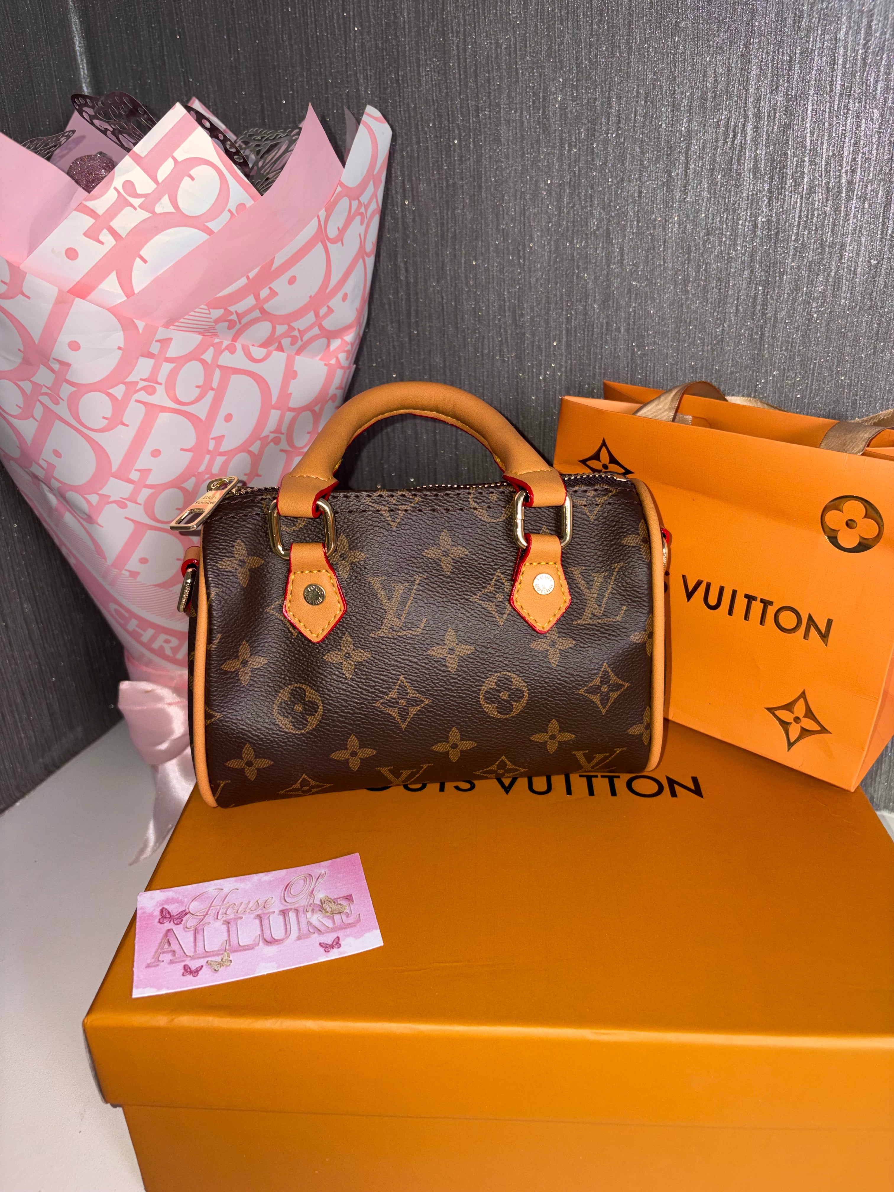 Brown Speedy Nano Bag 16cm (IN STOCK)