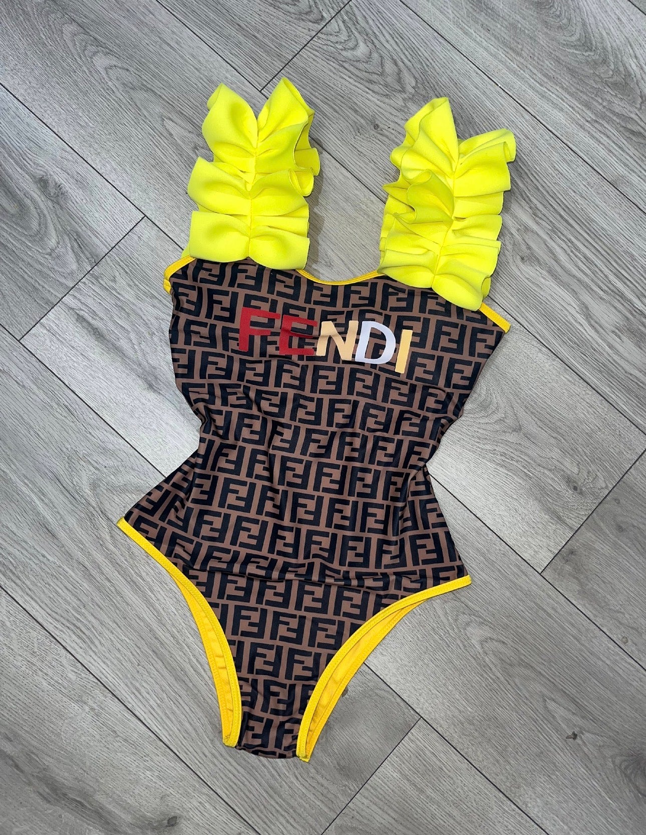 Yellow Ruffle FF Swimsuit (PRE ORDER)