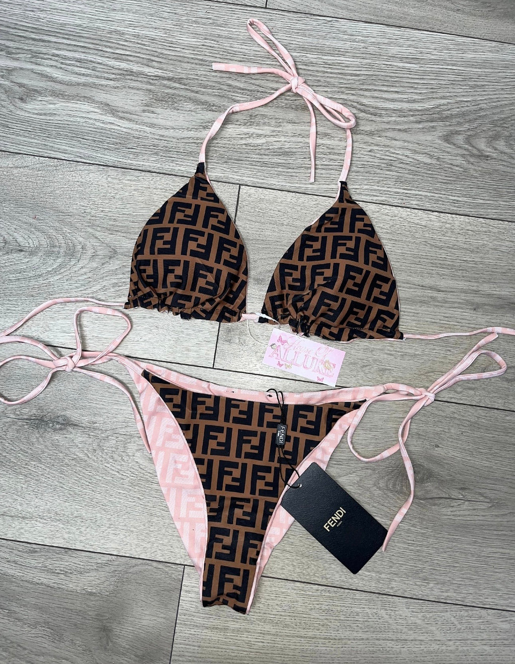 Pink F Reversible Bikini (PRE ORDER)
