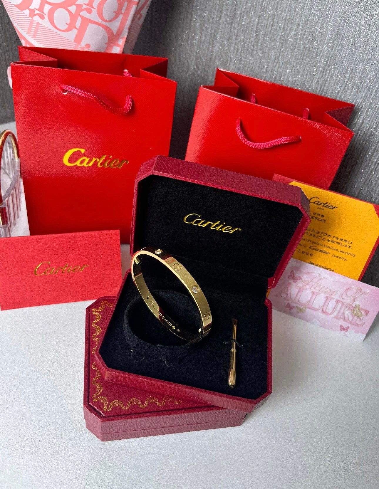 Gold C Diamanté Bracelet (PRE ORDER)
