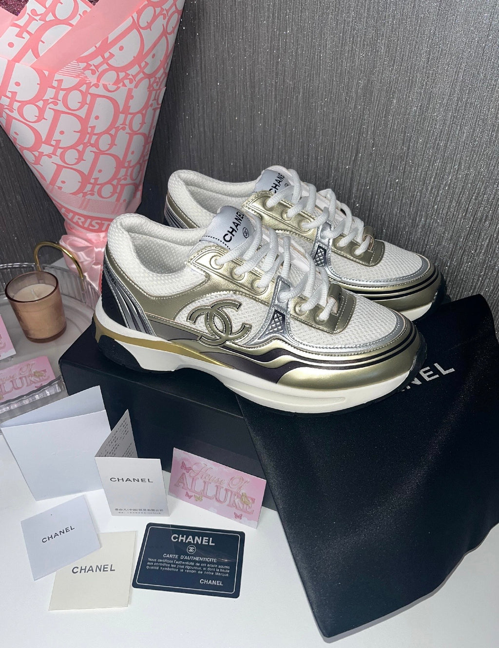Gold CC Runner Trainers (PRE ORDER)