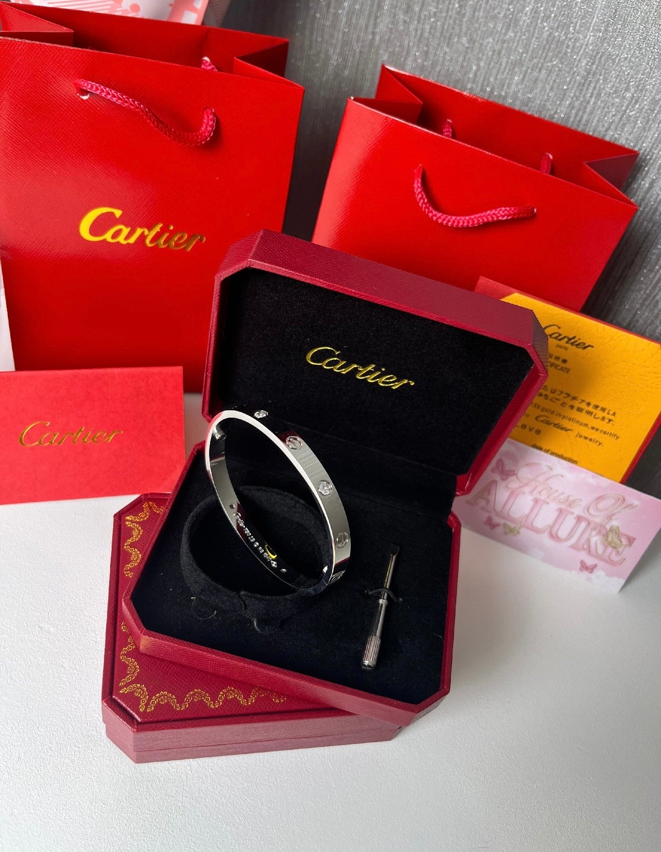 Silver C Diamanté Bracelet (IN STOCK)