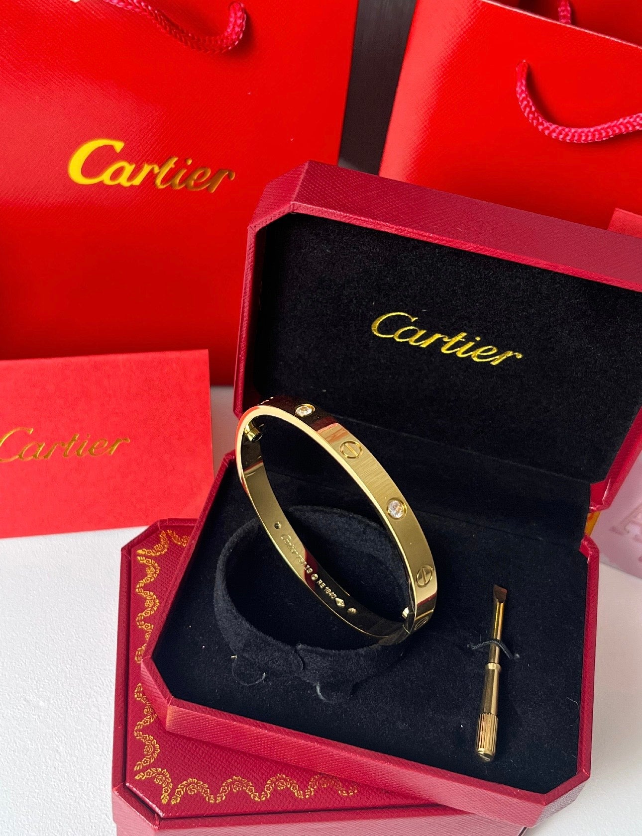 Gold C Diamanté Bracelet (PRE ORDER)