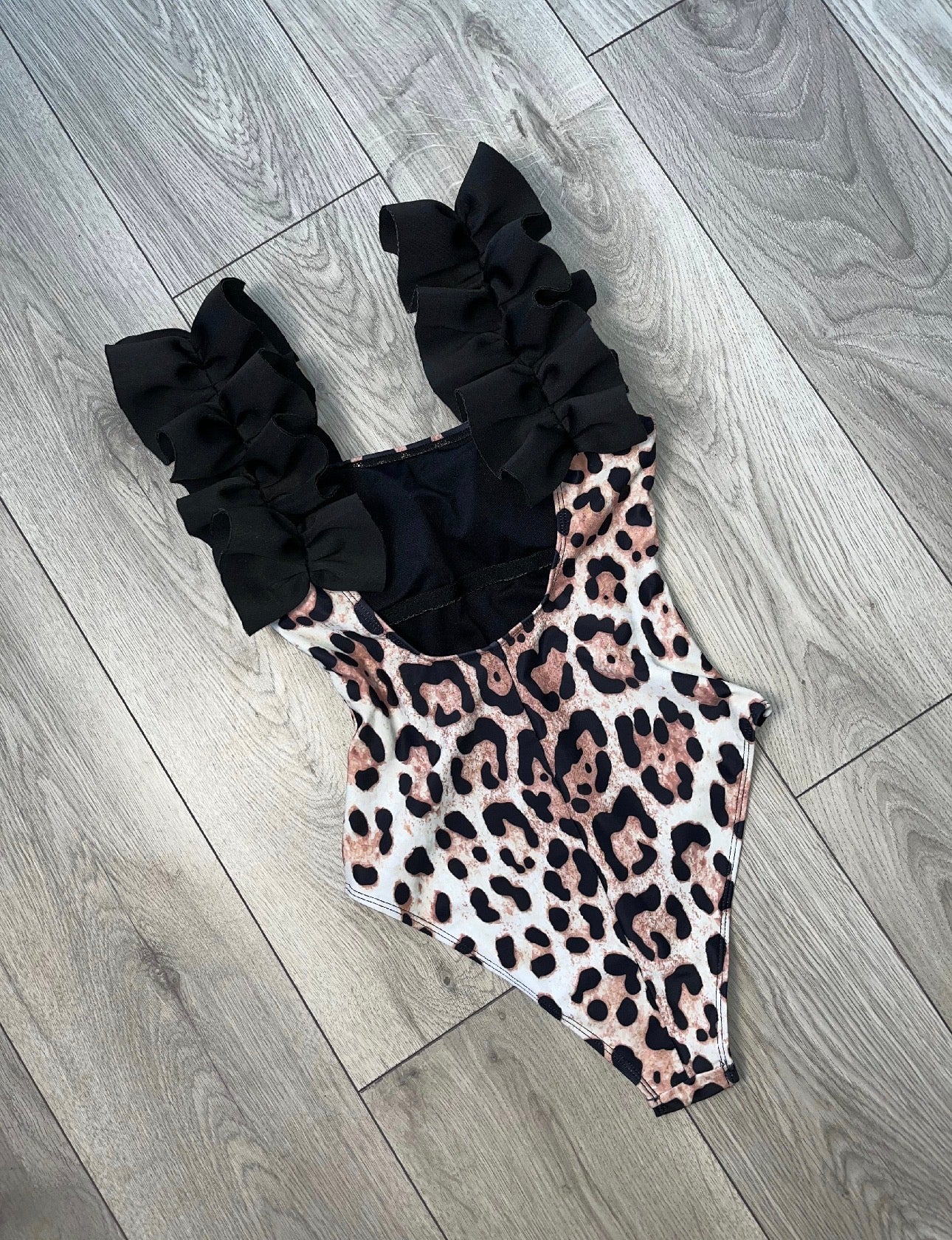 Leopard Print Ruffle Swimsuit (PRE ORDER)