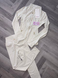Cream LULU Gold Leggings Set (PRE ORDER)