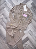 Beige LULU Gold Zip Set (PRE ORDER)