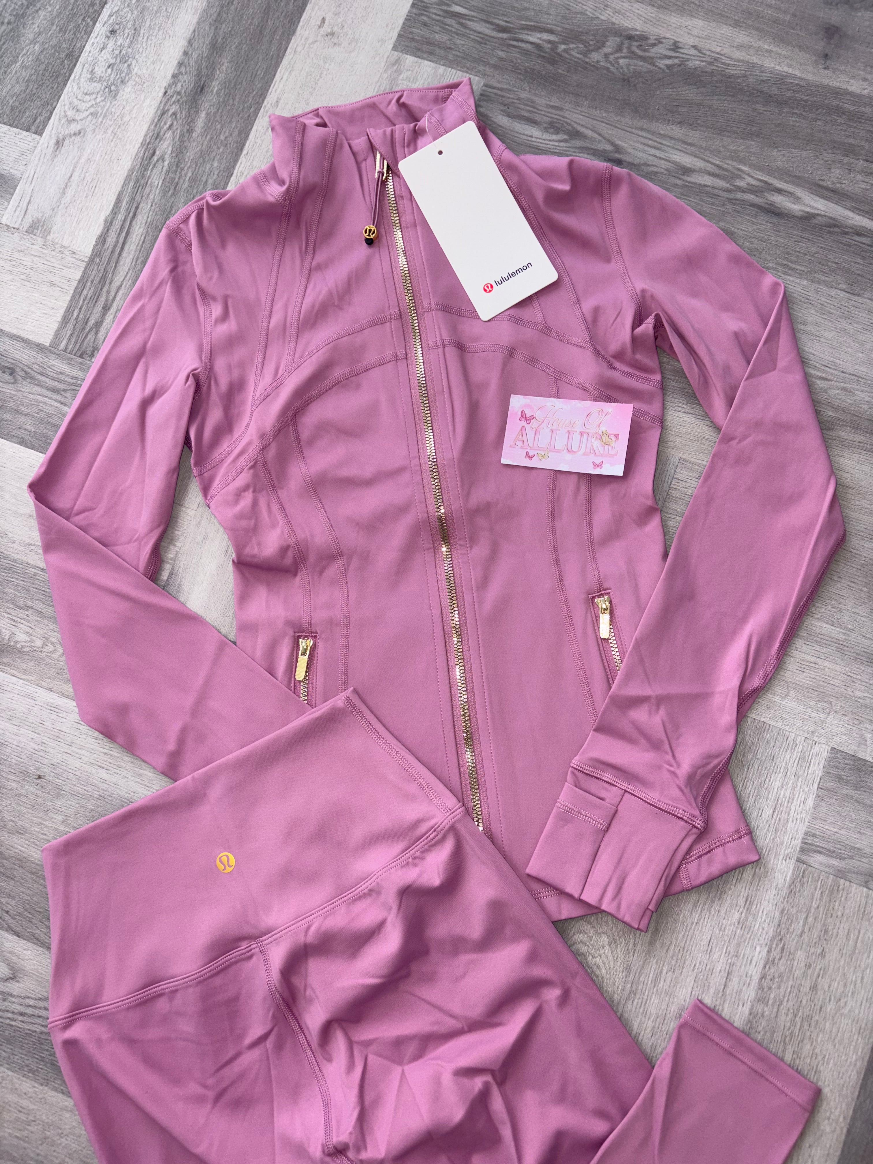 Pink LULU Gold Leggings Set (PRE ORDER)