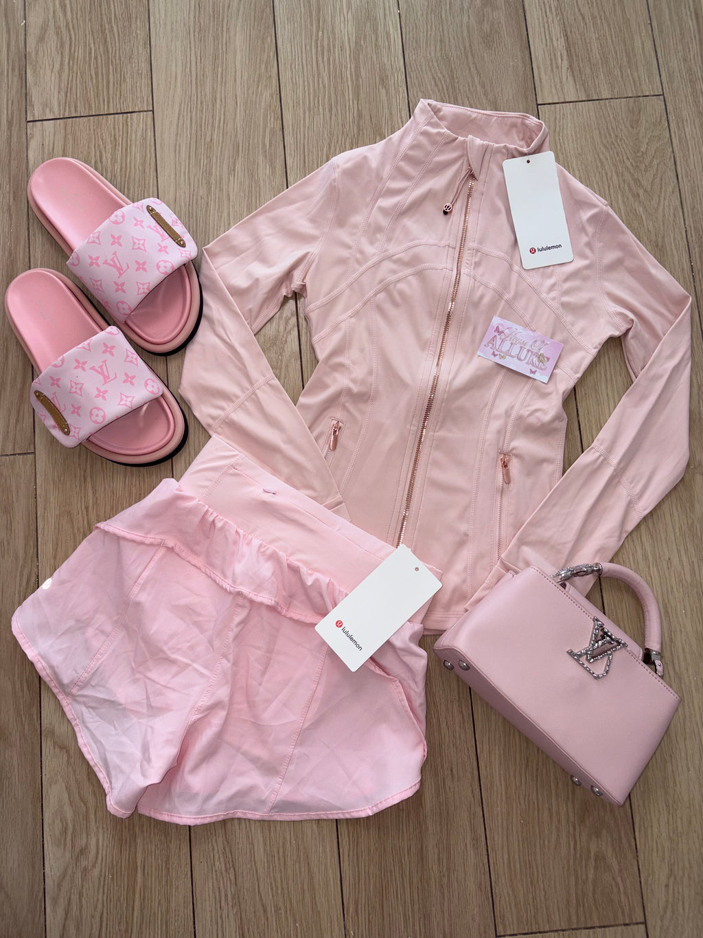 Light Pink Shorts LULU Set (PRE ORDER)