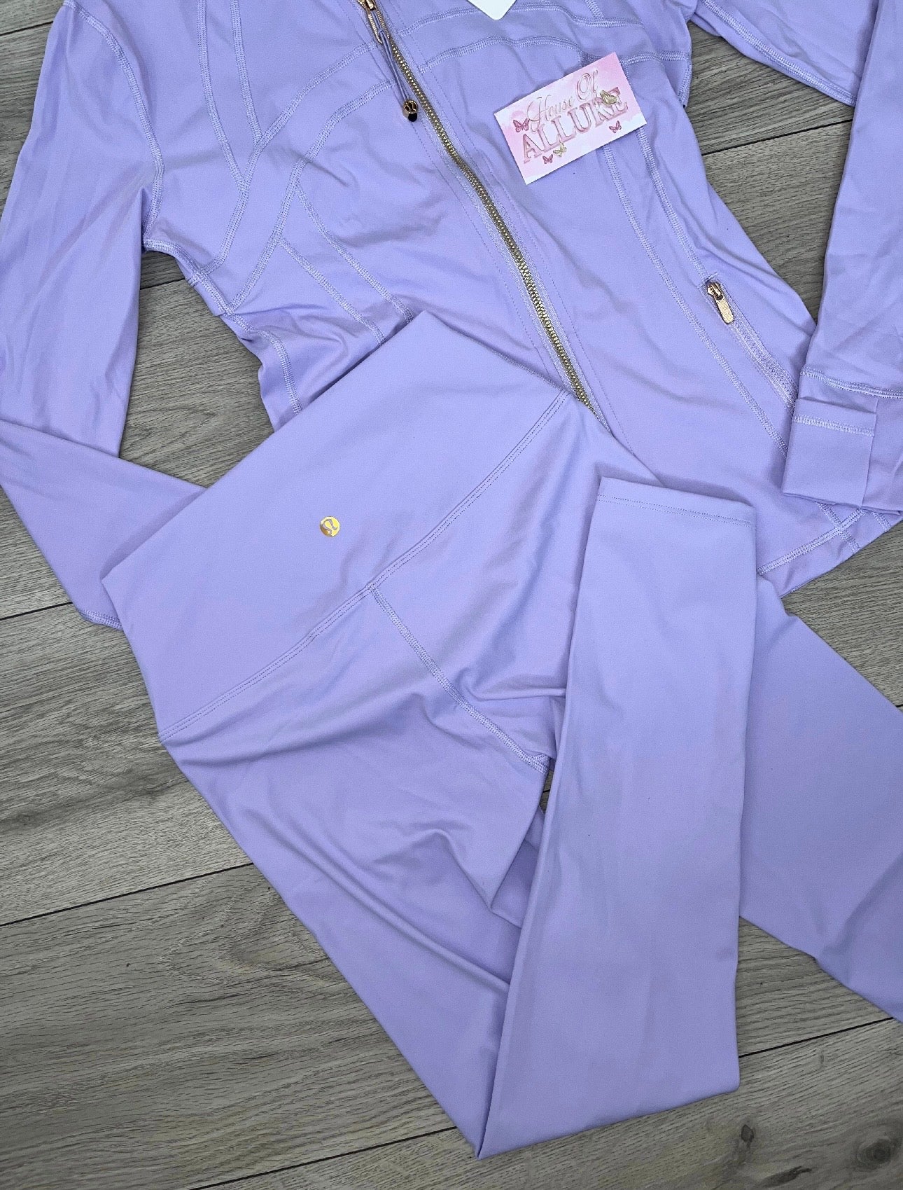 Lilac and Gold LULU Leggings Set (PRE ORDER)