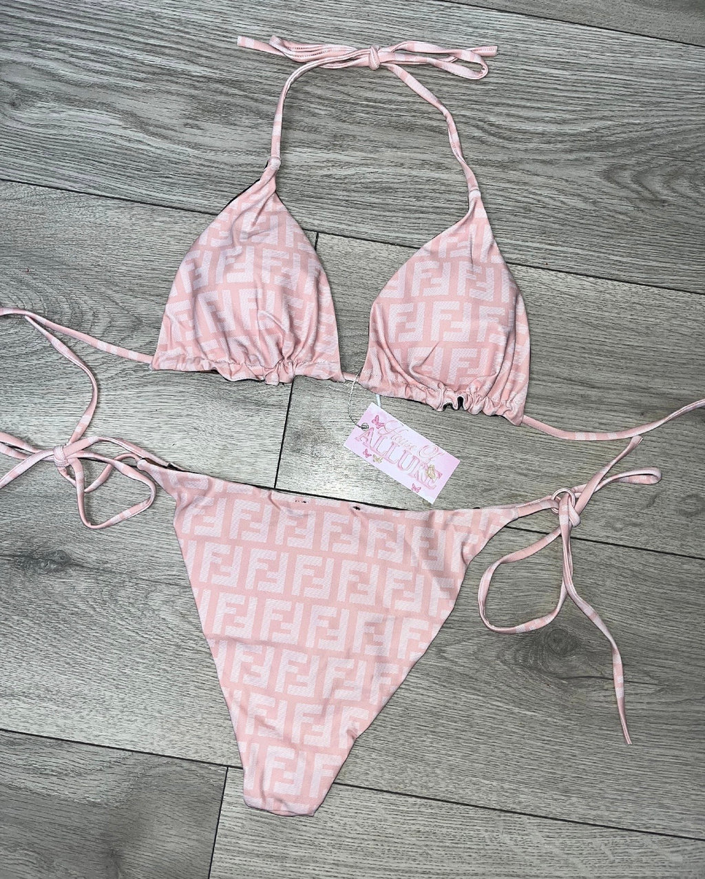 Pink F Reversible Bikini (PRE ORDER)