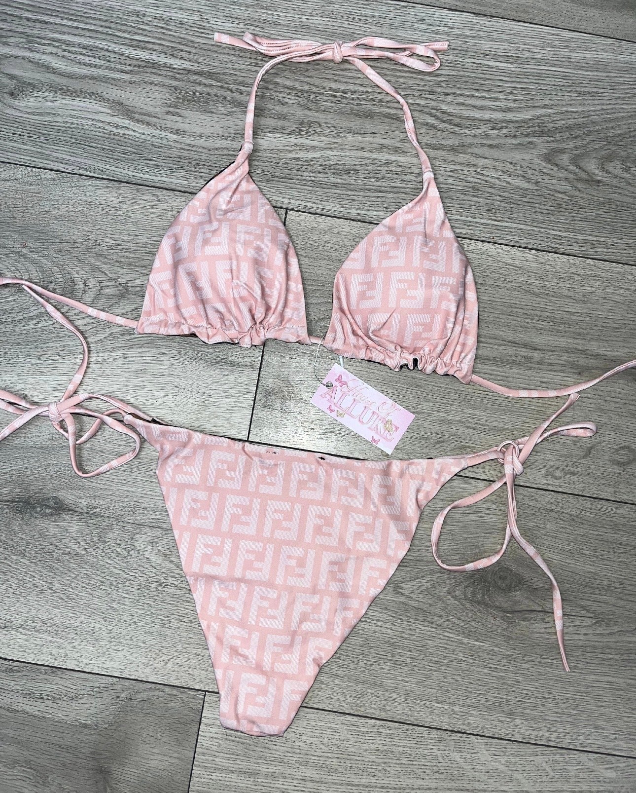 Pink F Reversible Bikini (PRE ORDER)