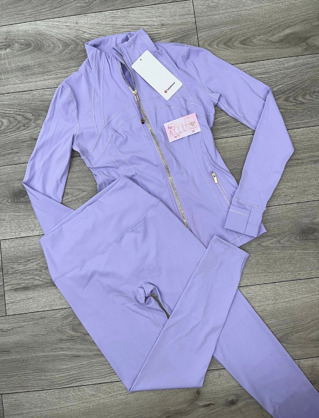 Lilac and Gold LULU Leggings Set (PRE ORDER)