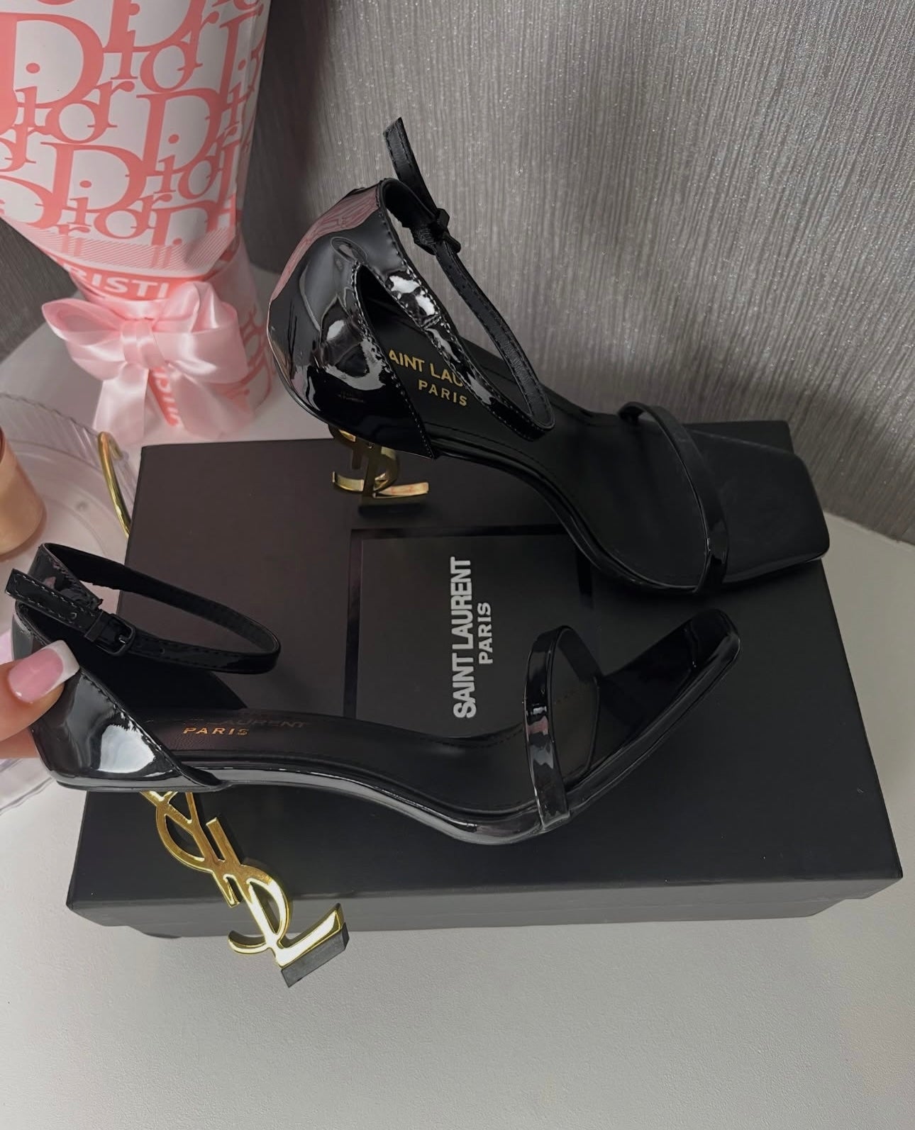 Black and Gold Y Heels (PRE ORDER)