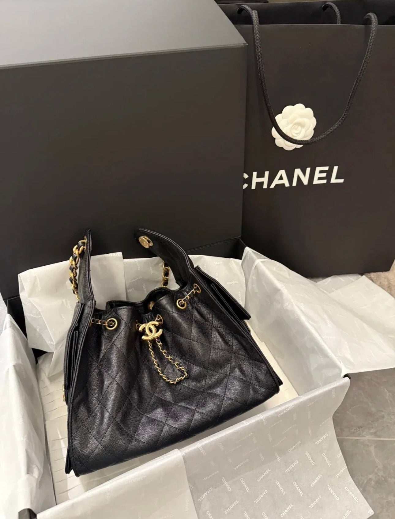 Black CC Shoulder Bag (PRE ORDER)