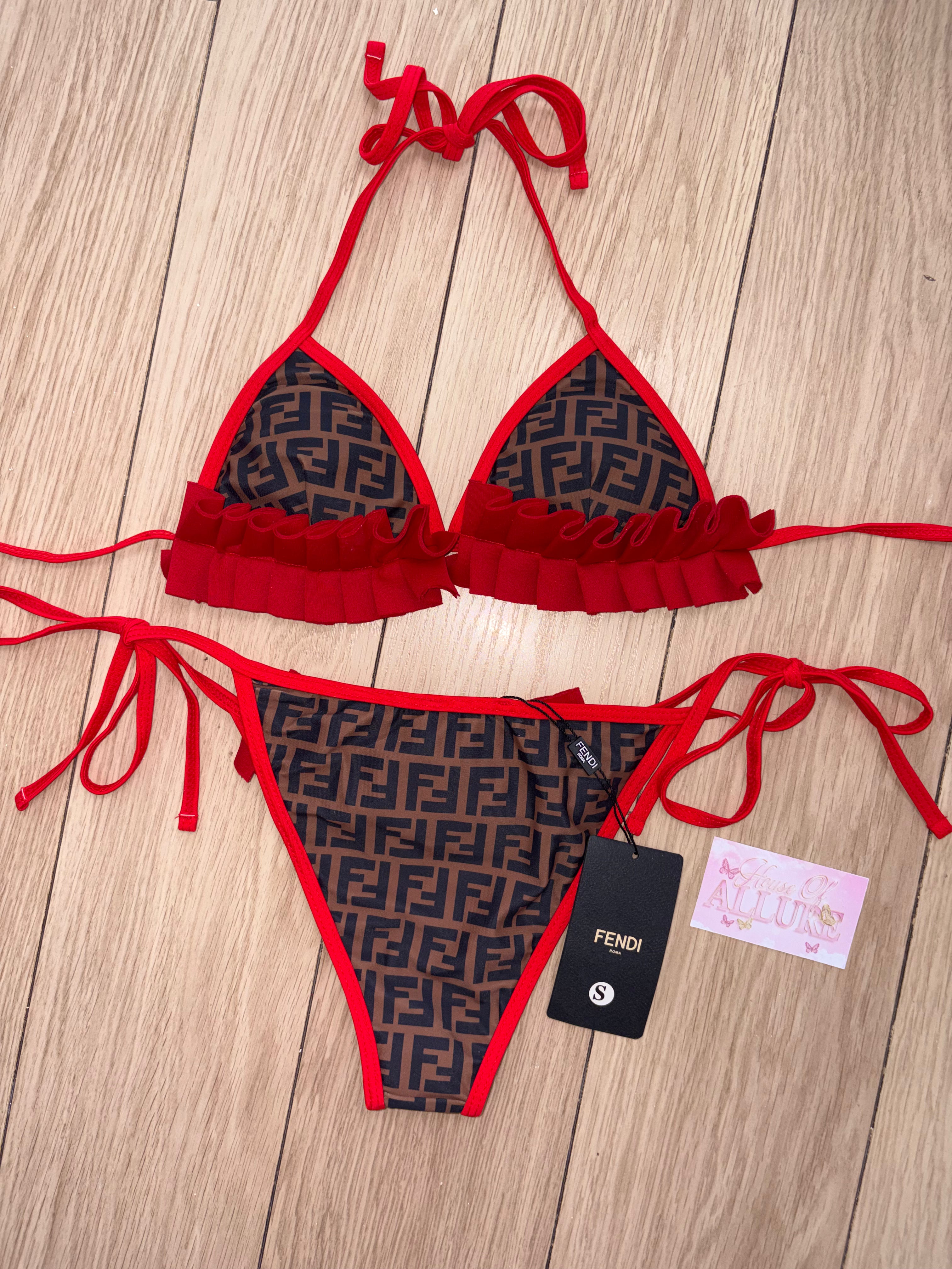 Red Ruffle F Bikini (PRE ORDER)